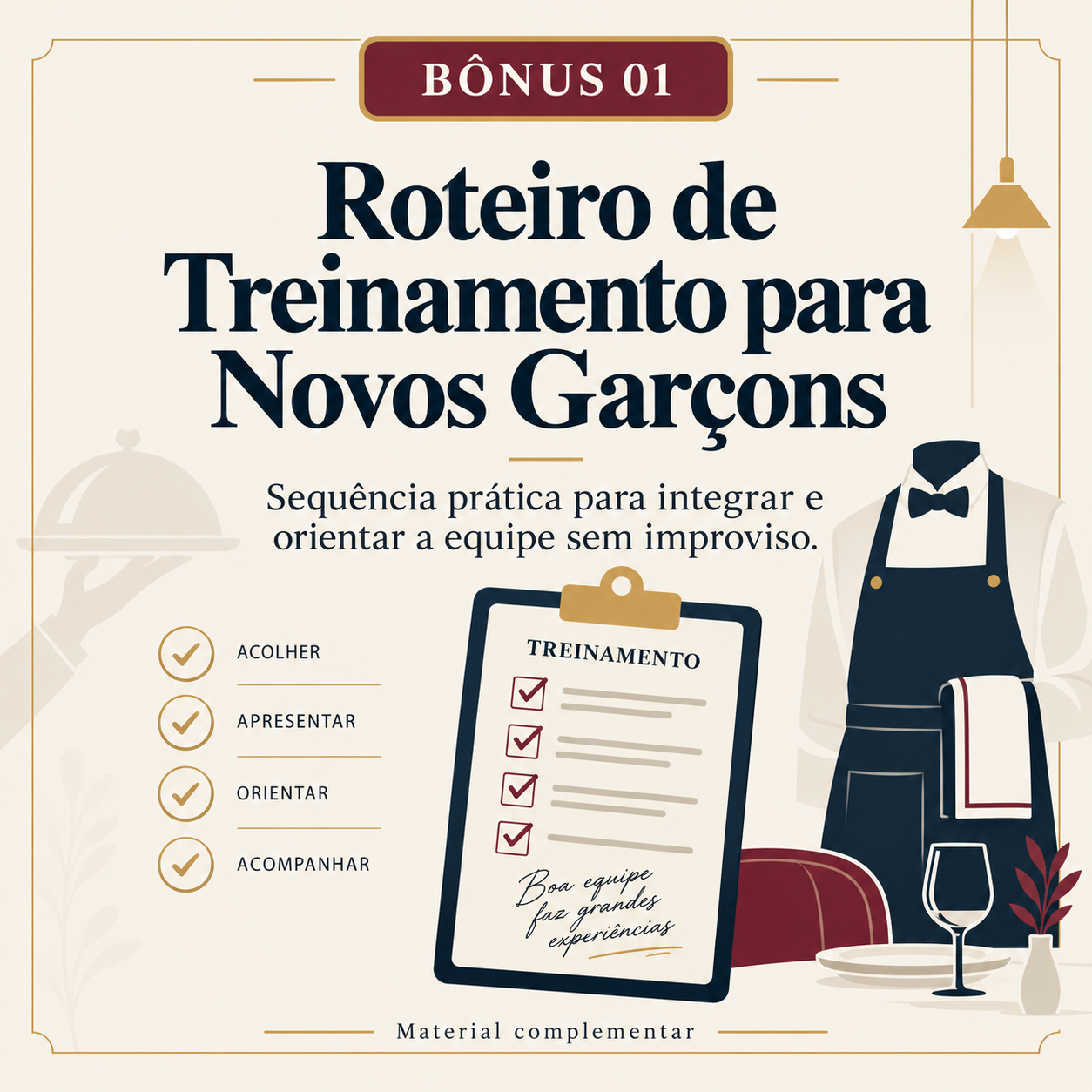 Roteiro de Treinamento para Novos Garçons